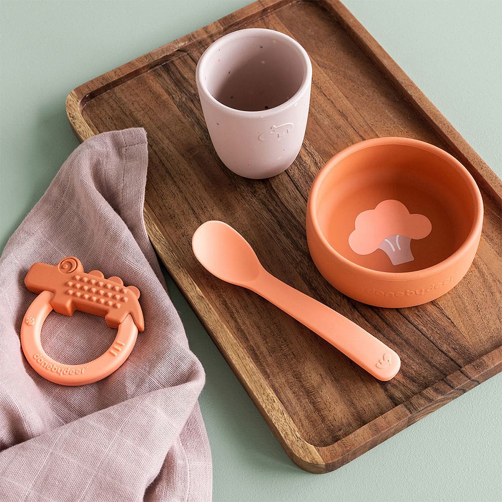 Silicone first meal set Papaya