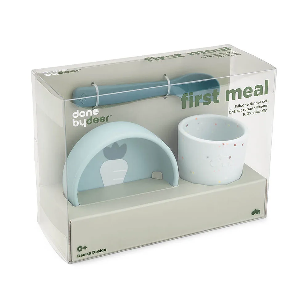 Silicone first meal set Blue