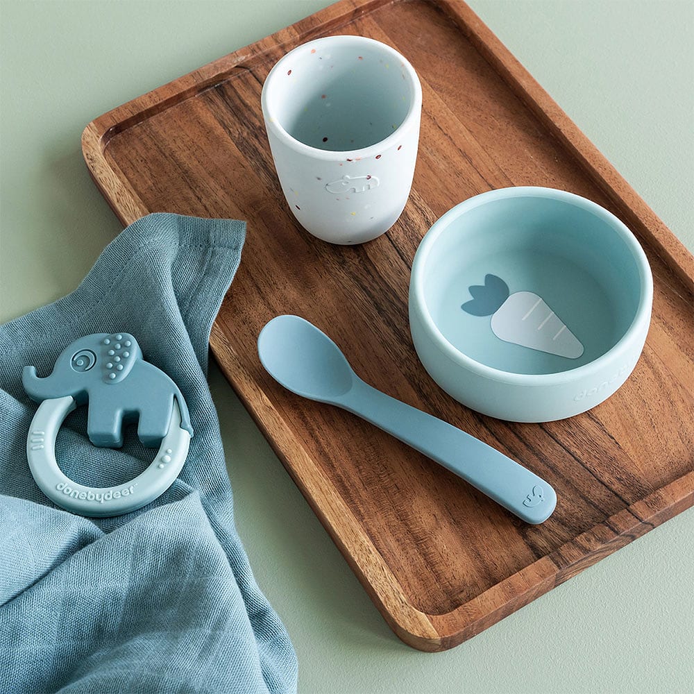 Silicone first meal set Blue