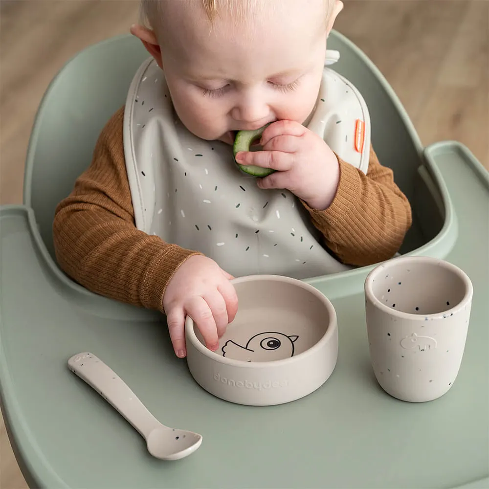 Silicone first meal set Birdee Sand