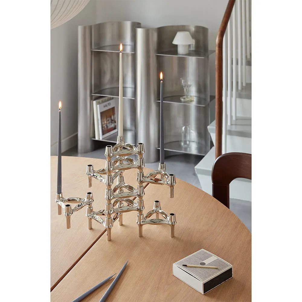 Candle Holder 3 Pcs - Chrome