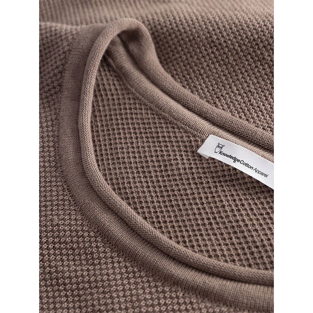 Cotton Crew Neck Knit With Roll Edge - GOTS/Vegan