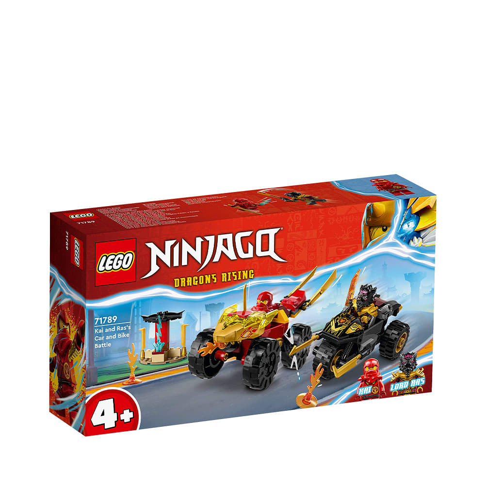 NINJAGO® Kais och Ras bil- och motorcykelstrid 71789 Bygg- och lekset