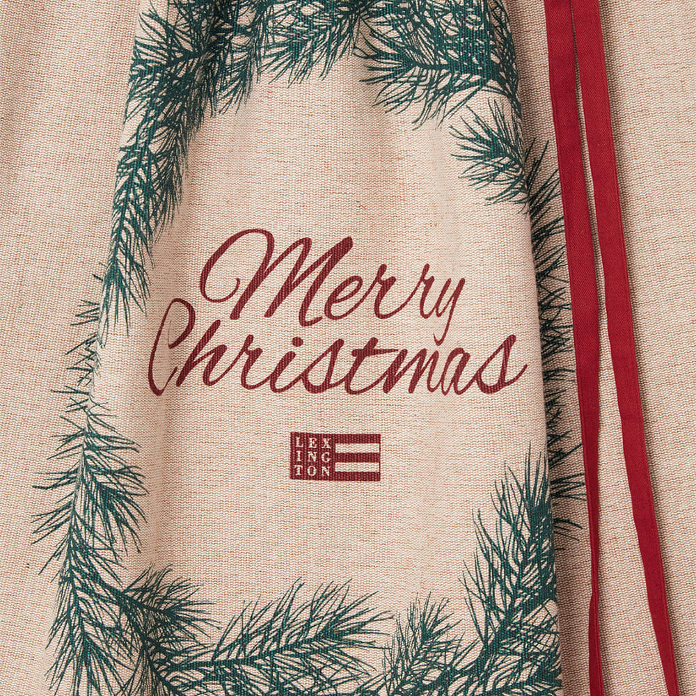 Gift Sack Jute/Cotton Christmas