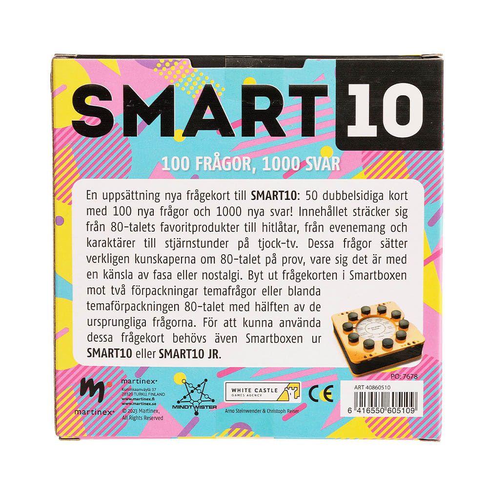 SMART10 FRÅGEKORT 80-TALET