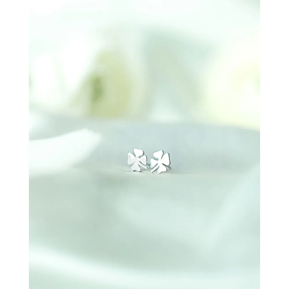 Bring Me Luck Stud Earrings Silver