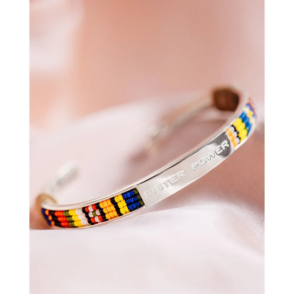 Sister Power Bracelet Silver Multi