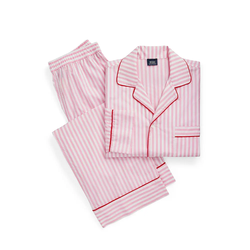 PJ Set In Light Yard Dyed Woven Poplin