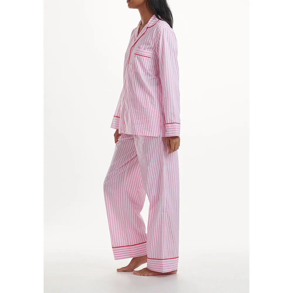 PJ Set In Light Yard Dyed Woven Poplin