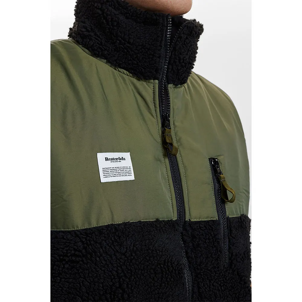 Panel Fleece Vest Zip