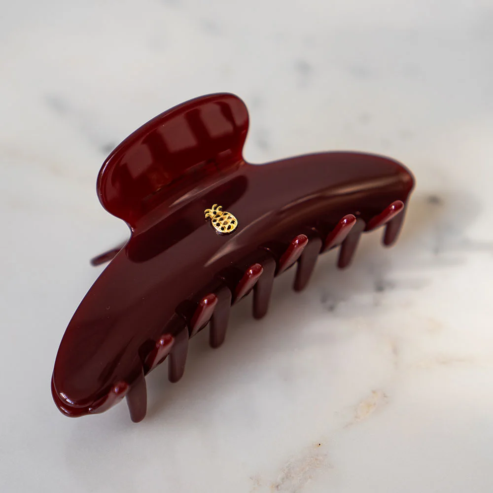 IA BON Burgundy Large hair claw