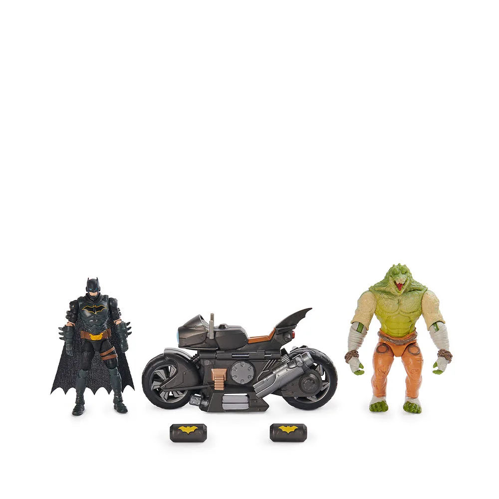 Batman Batcycle med 10 cm figurer