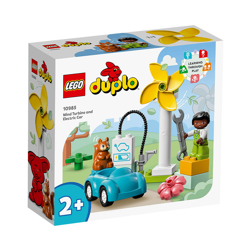 DUPLO® Town Vindkraftverk och elbil 10985 Bygg- och lekset