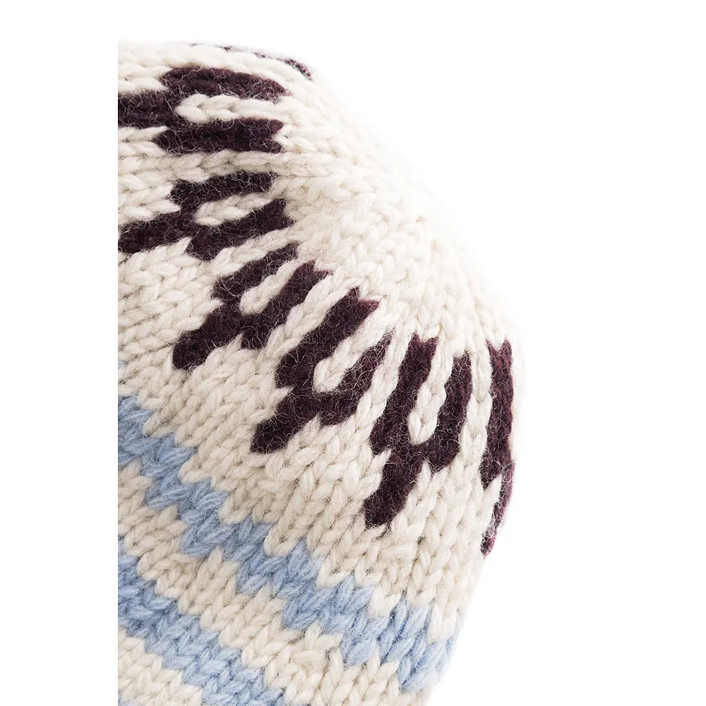 High Wool Beanie With Pattern - RWS