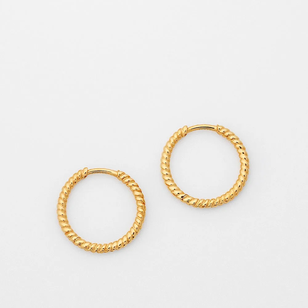 Beloved Twisted Medium Hoops Gold