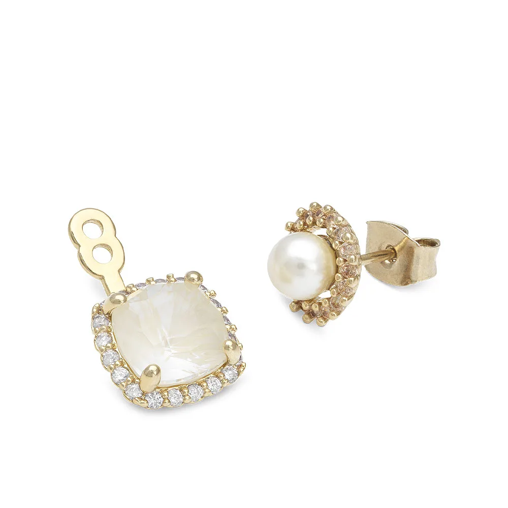 Colette Earrings - Milky Cream