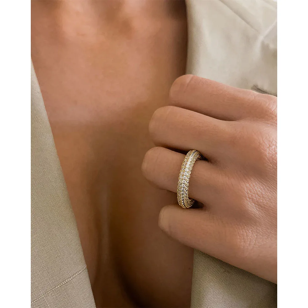 Pave Amalfi Ring - Gold