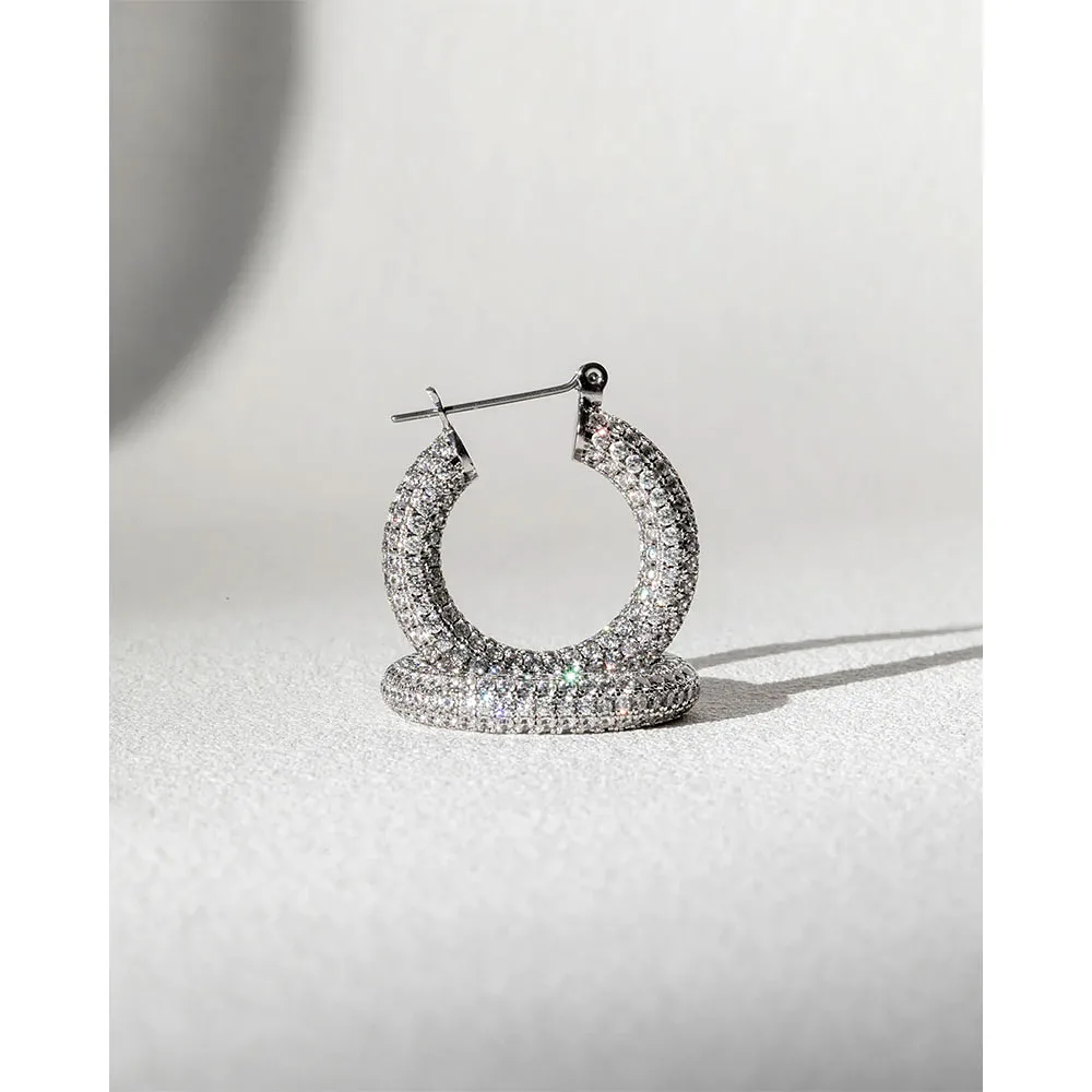 Pave Baby Amalfi Hoops