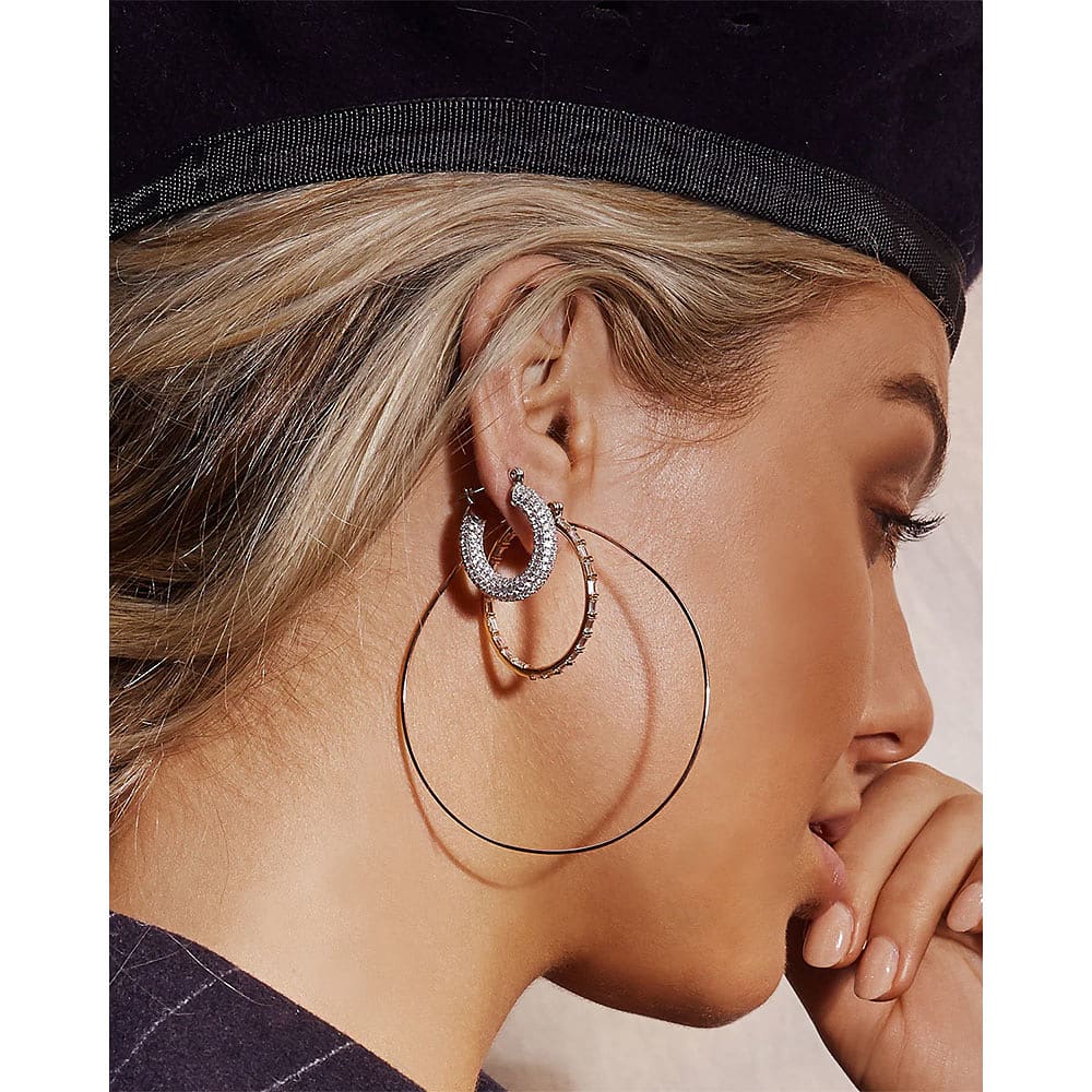 Pave Baby Amalfi Hoops