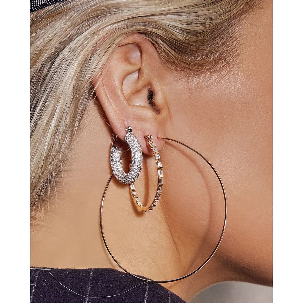 Pave Baby Amalfi Hoops