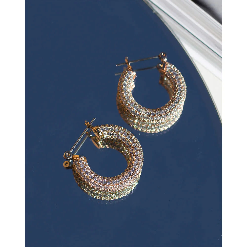 Pave Baby Amalfi Hoops