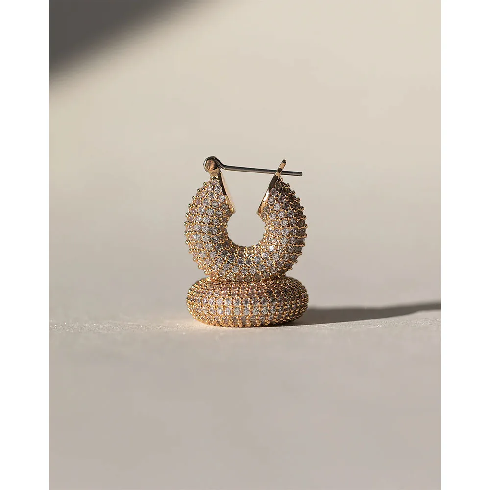 The Pavé Mini Donut Hoops