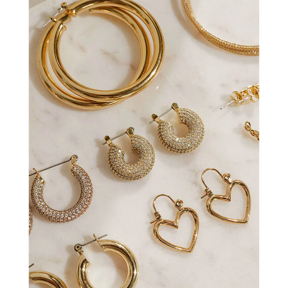 The Pavé Mini Donut Hoops