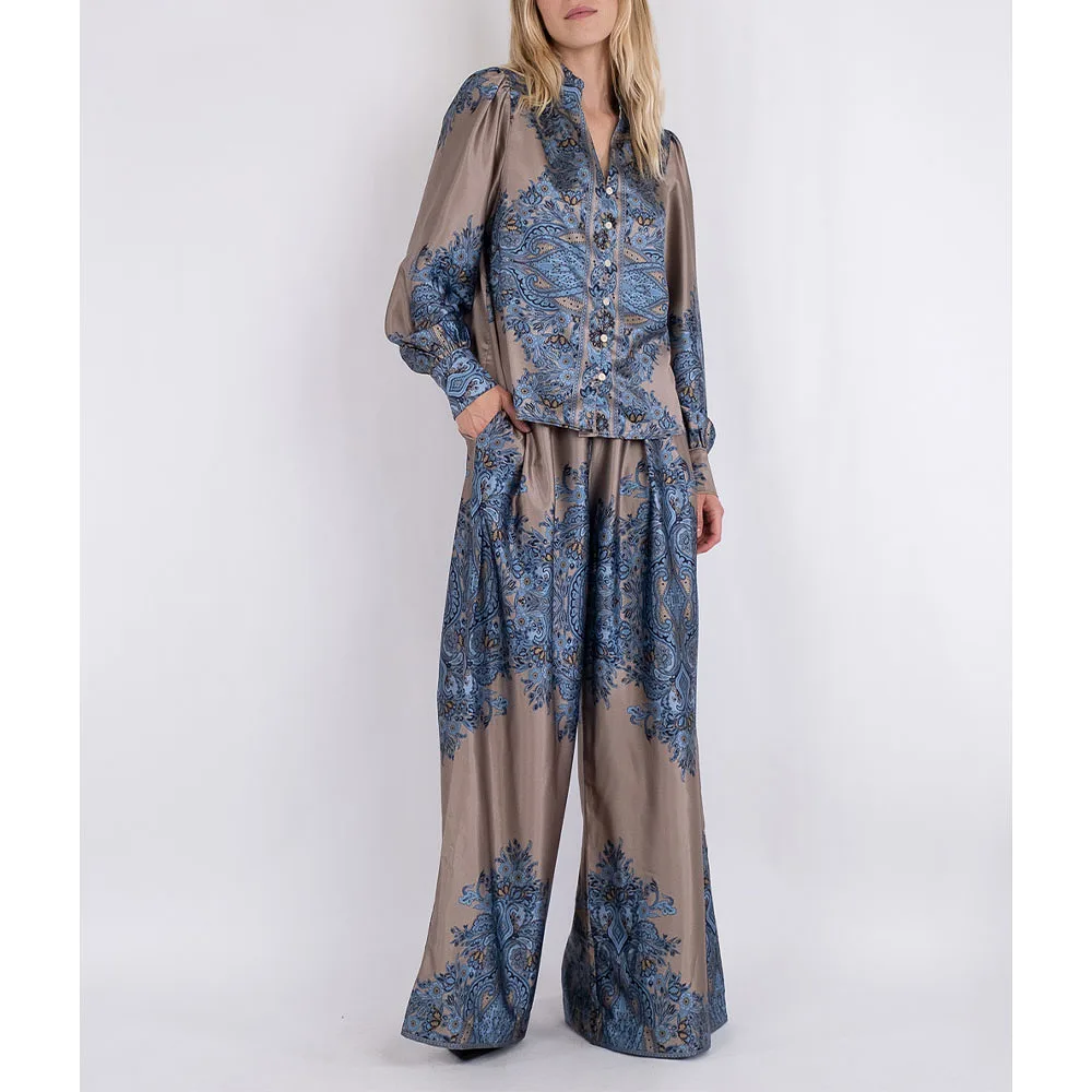 Massima Paisley Border Blouse