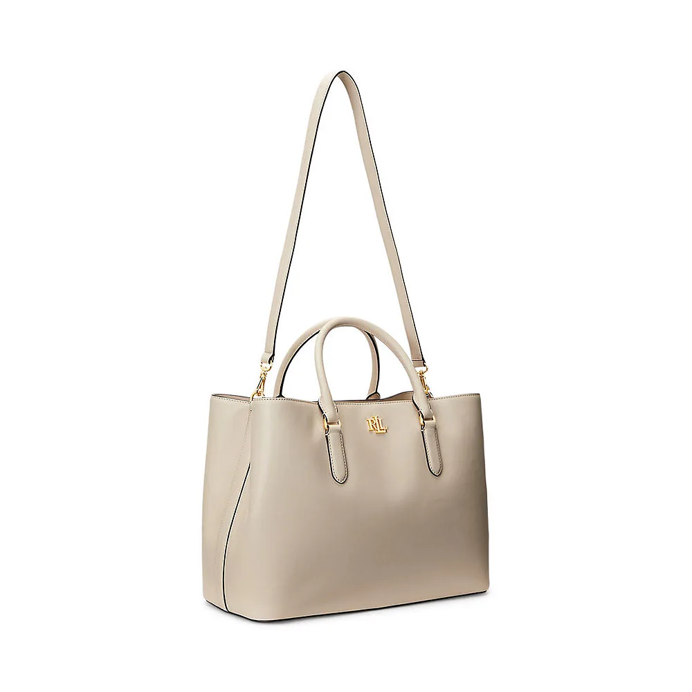 Smooth Leather Large Marcy Satchel