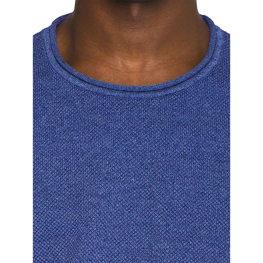 Cotton Crew Neck Knit With Roll Edge - GOTS/Vegan