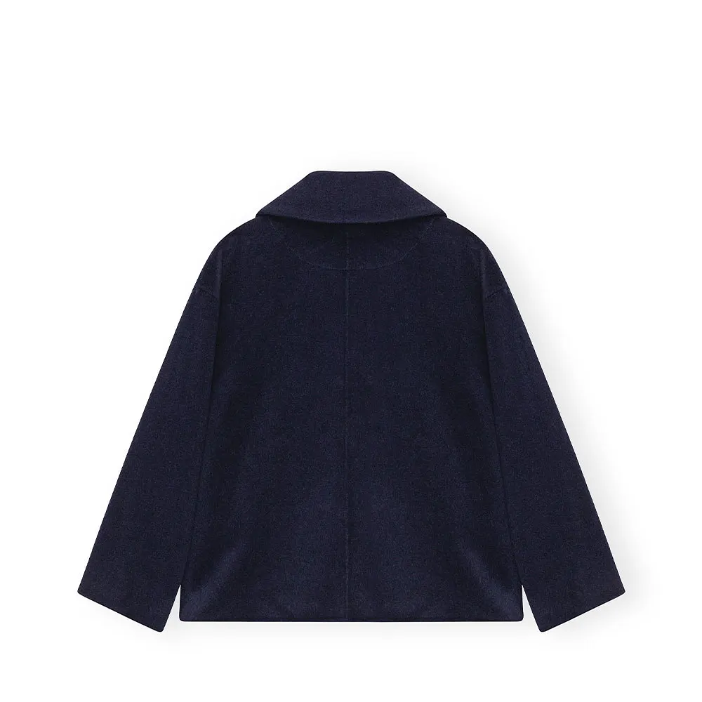 Jacket Wool Wide Collar