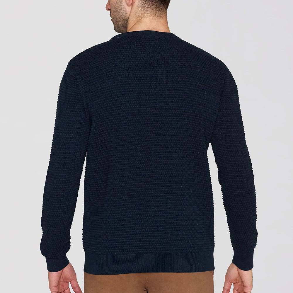 VAGN regular bubble knit crew neck - GOTS/Vegan