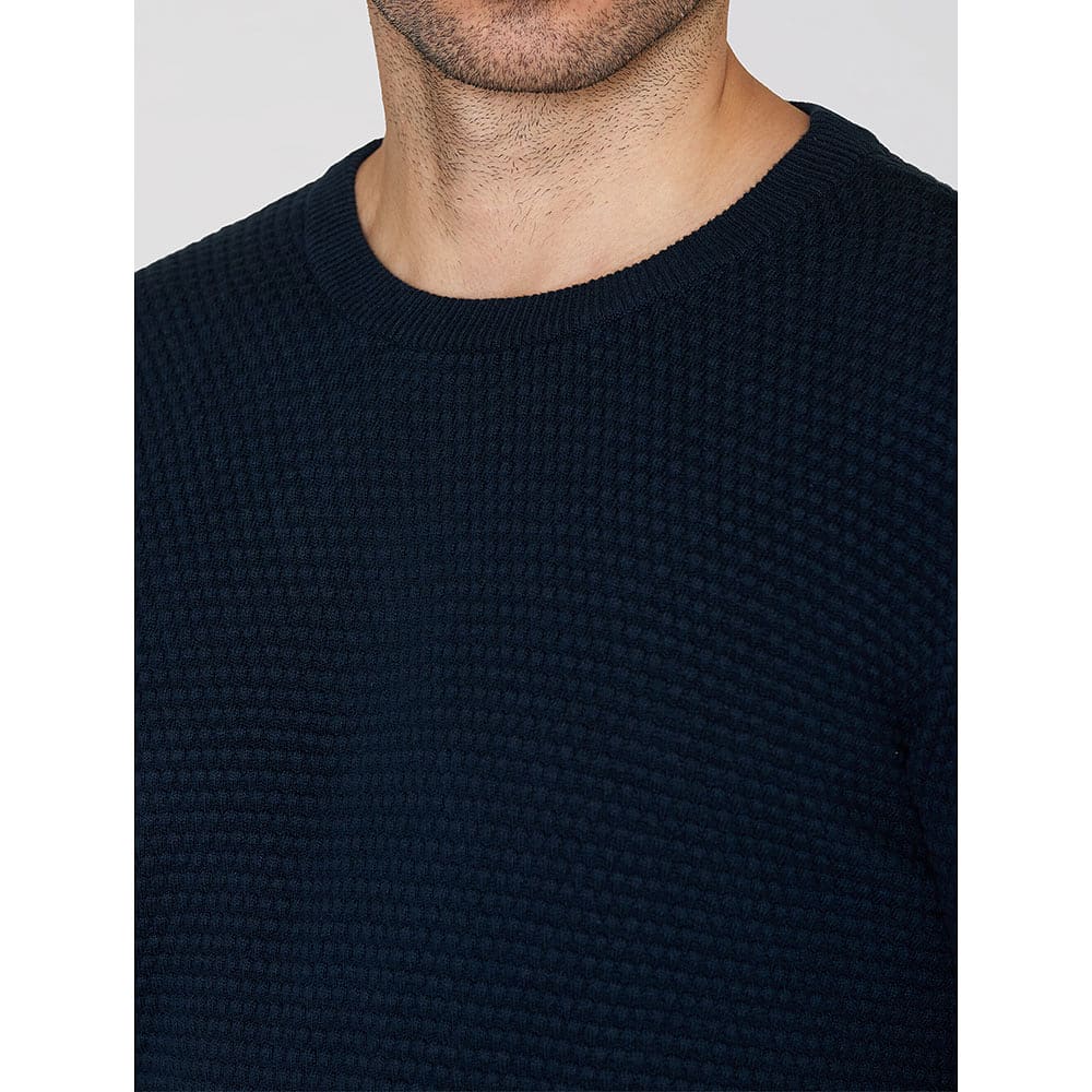 VAGN regular bubble knit crew neck - GOTS/Vegan