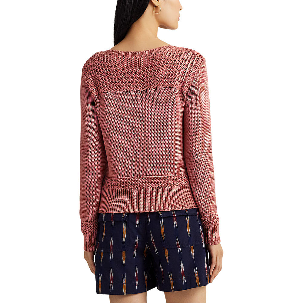 Cotton-Blend Boatneck Sweater