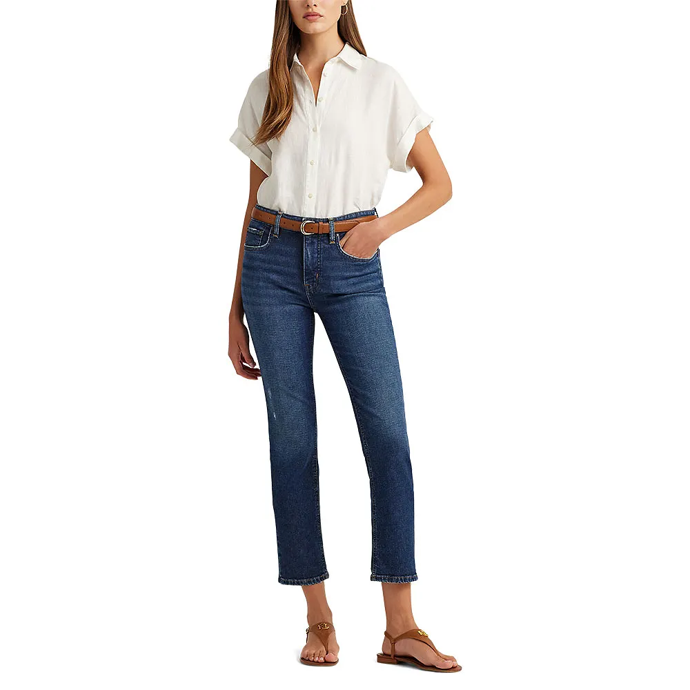 High-Rise Straight Ankle Jean