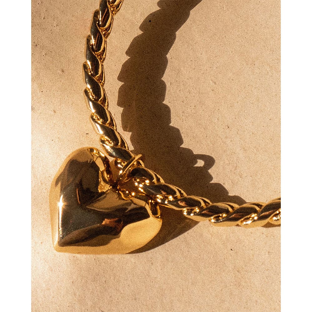 The Molten Heart Statement Necklace - Gold