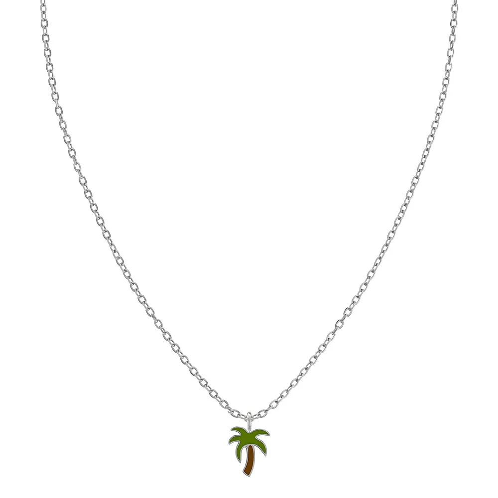 Laguna Necklace Palm Tree Kids Steel