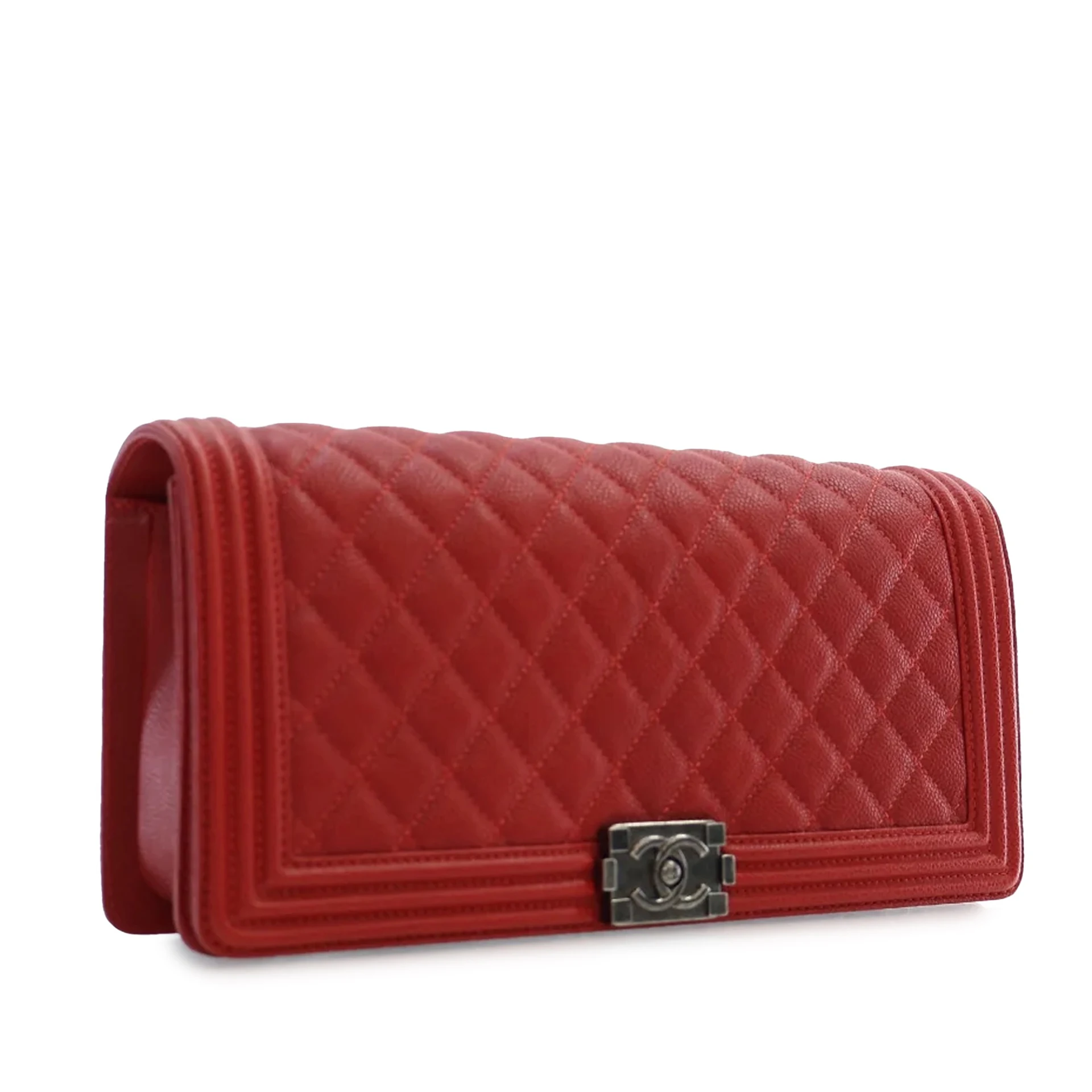 Chanel Quilted Caviar Boy Clutch