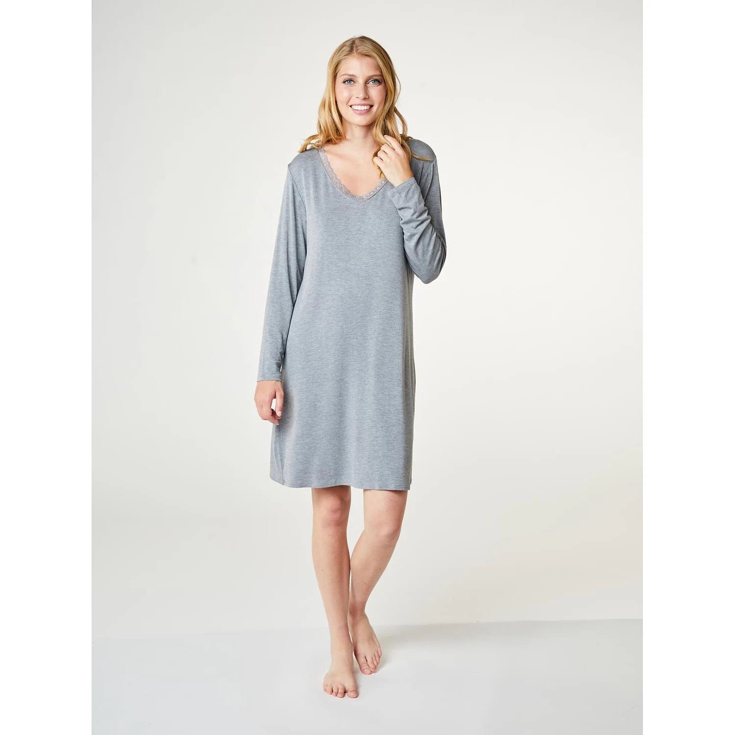 Ccdk Jacqueline L/s Dress Grey Melange