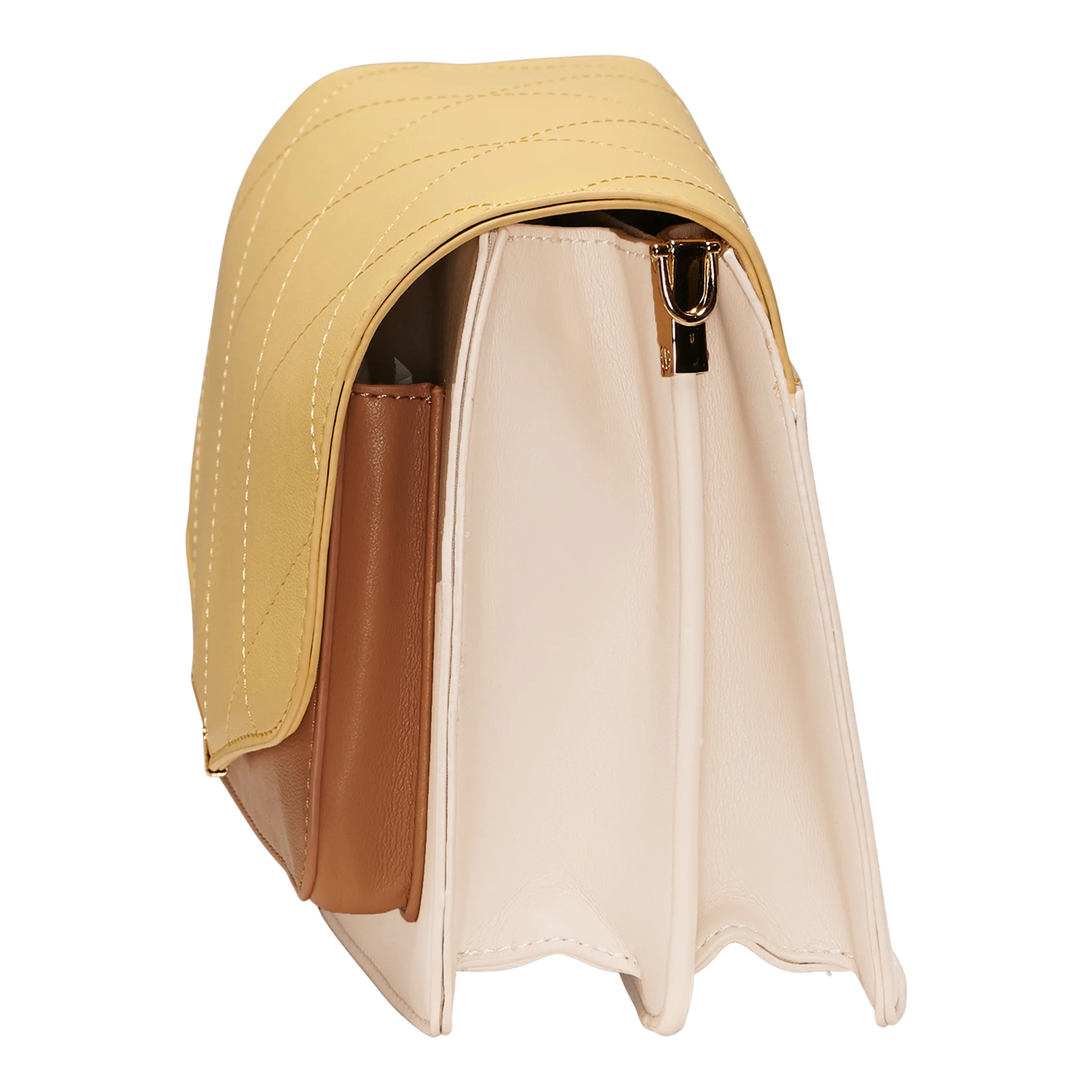 Blanca Multi Compartment Bag - Yellow/nude/drk.nude