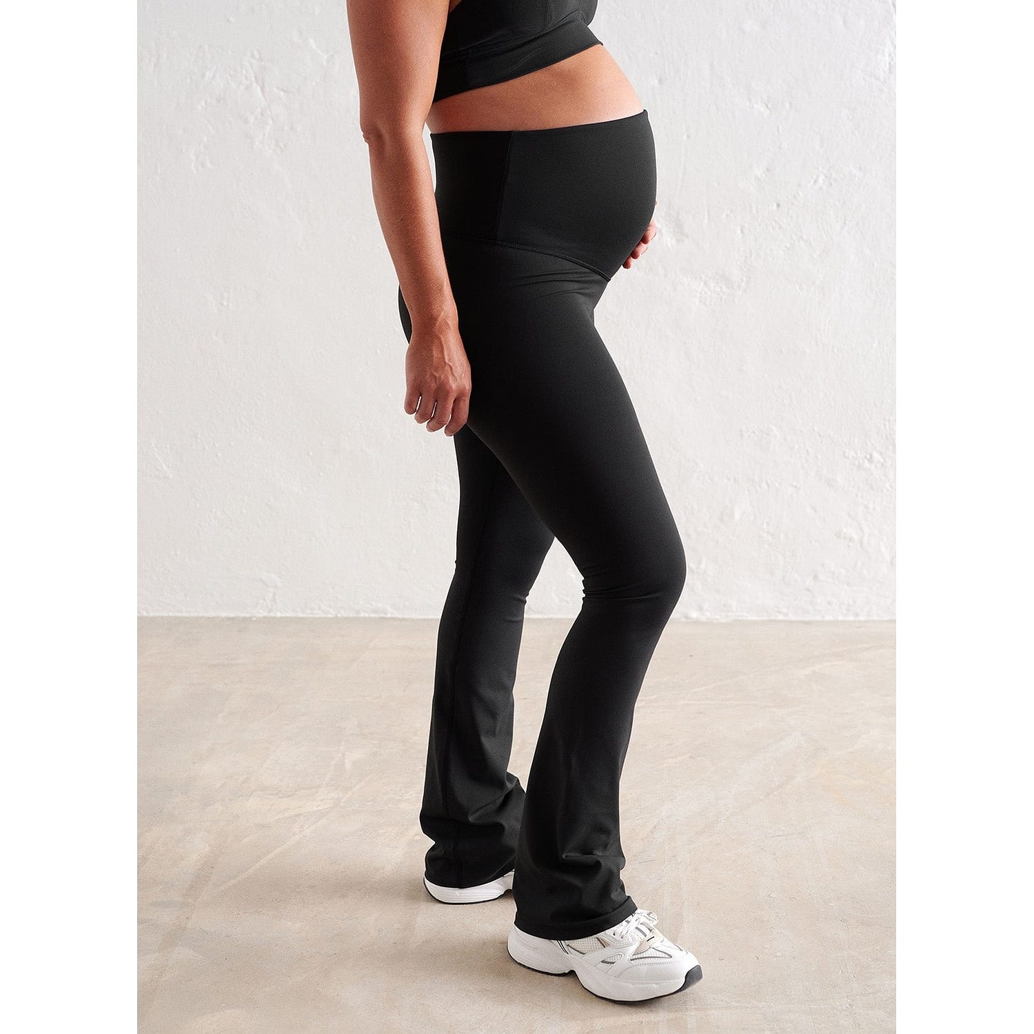 Black Sense Maternity Flare Tights