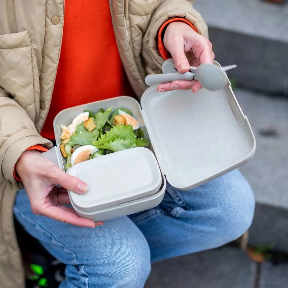 Candy Ready Set Med 3x Lunchbox Och Bestick Beige