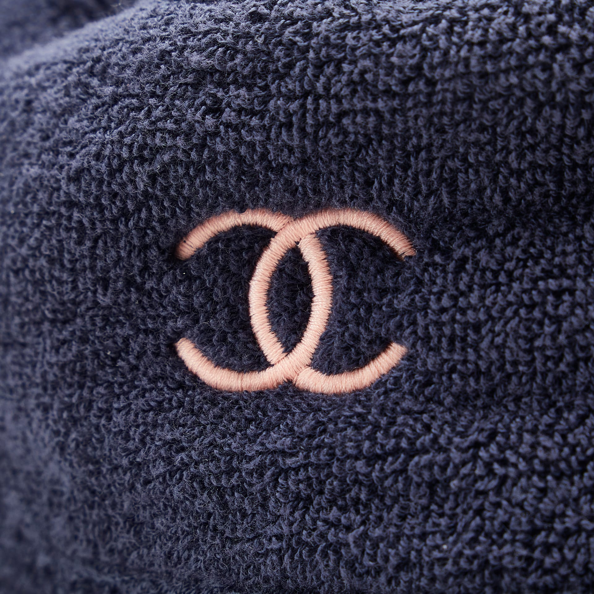 Chanel Terry Cloth Cc Bucket Hat