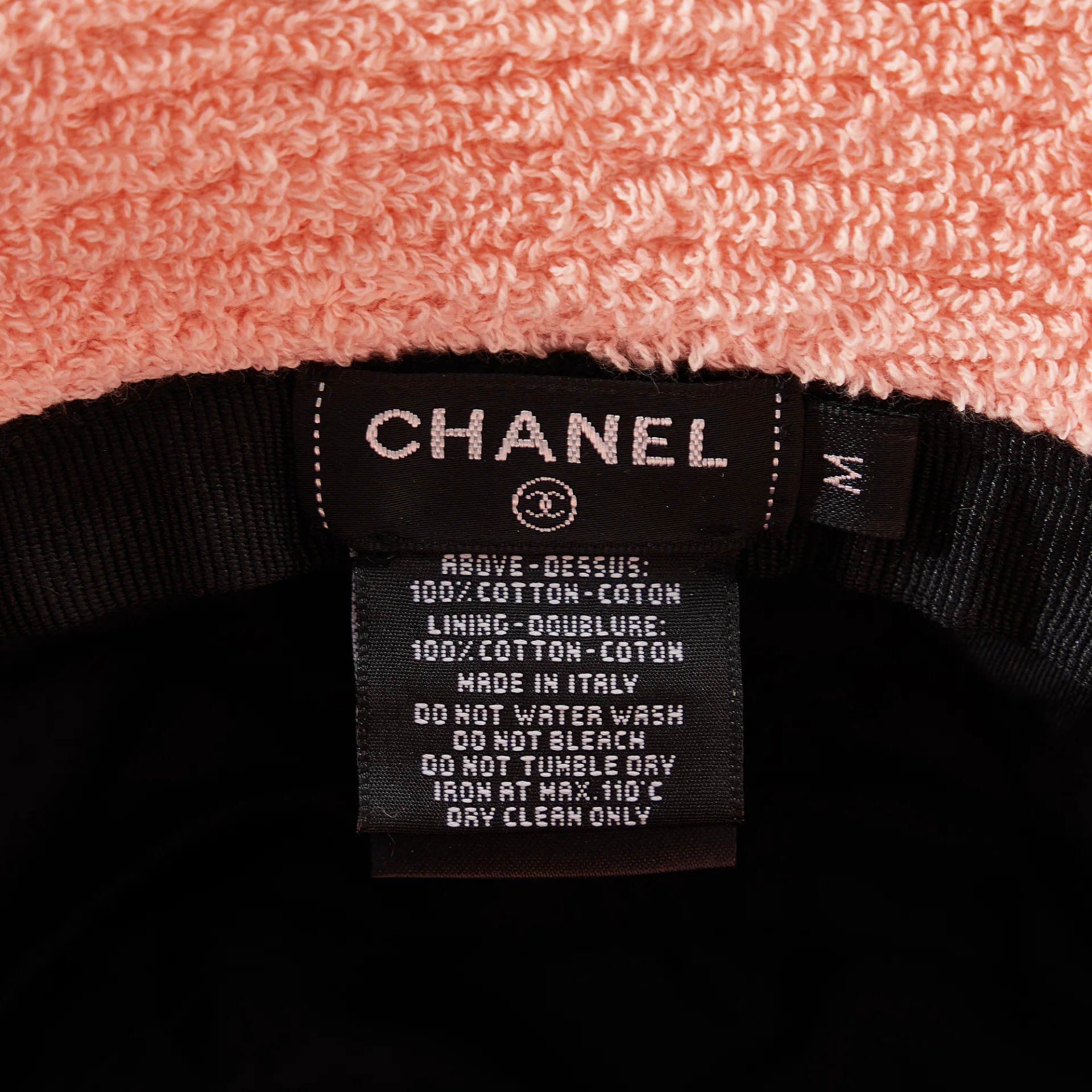 Chanel Terry Cloth Cc Bucket Hat