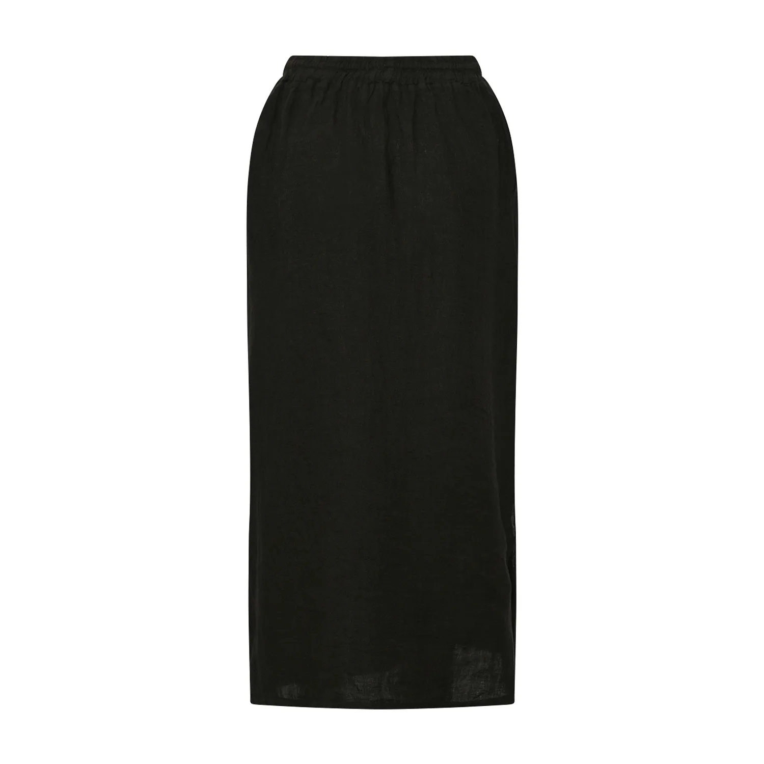 Hildur, Long Skirt, Linen - Black