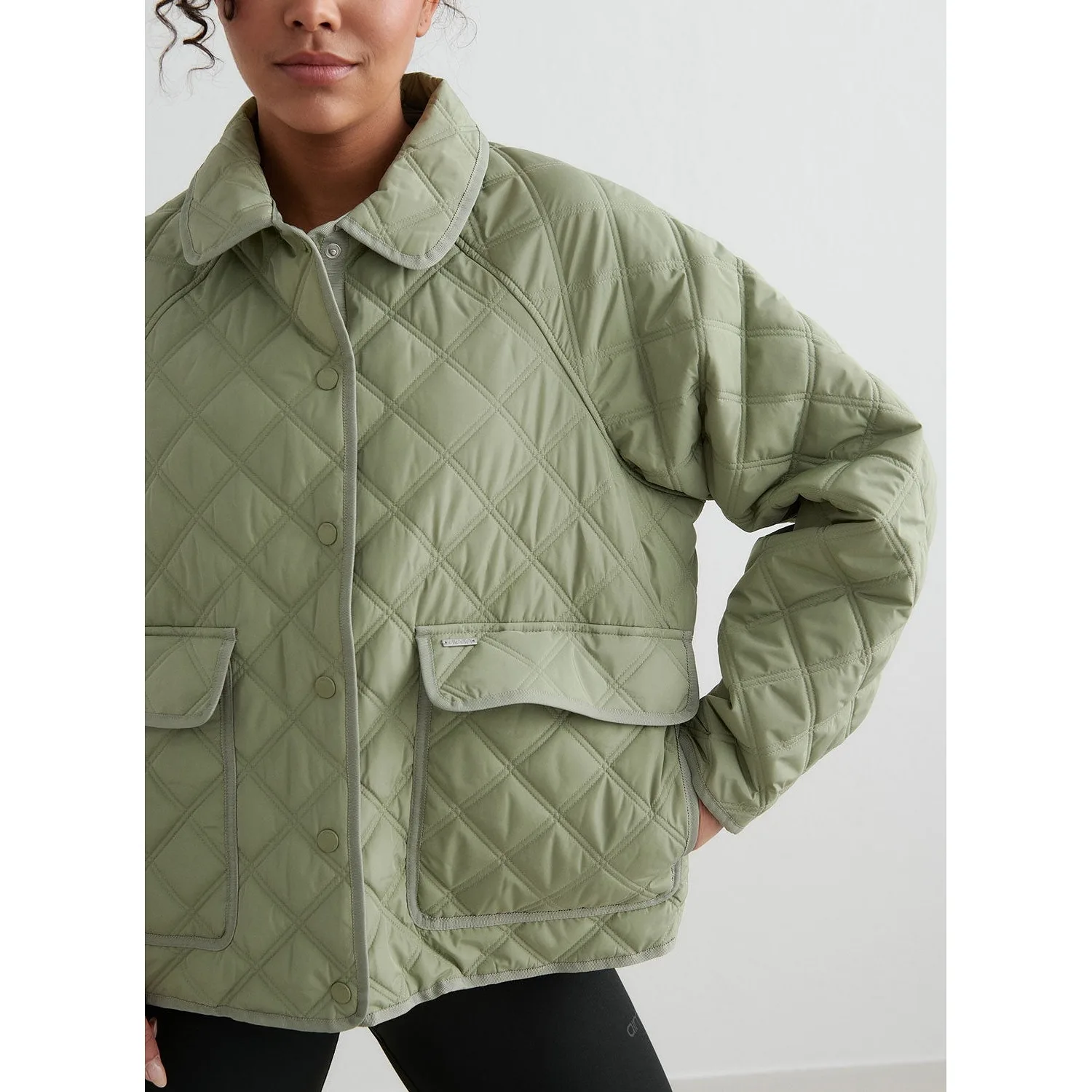 Pale Khaki Quilted Femme Jacket