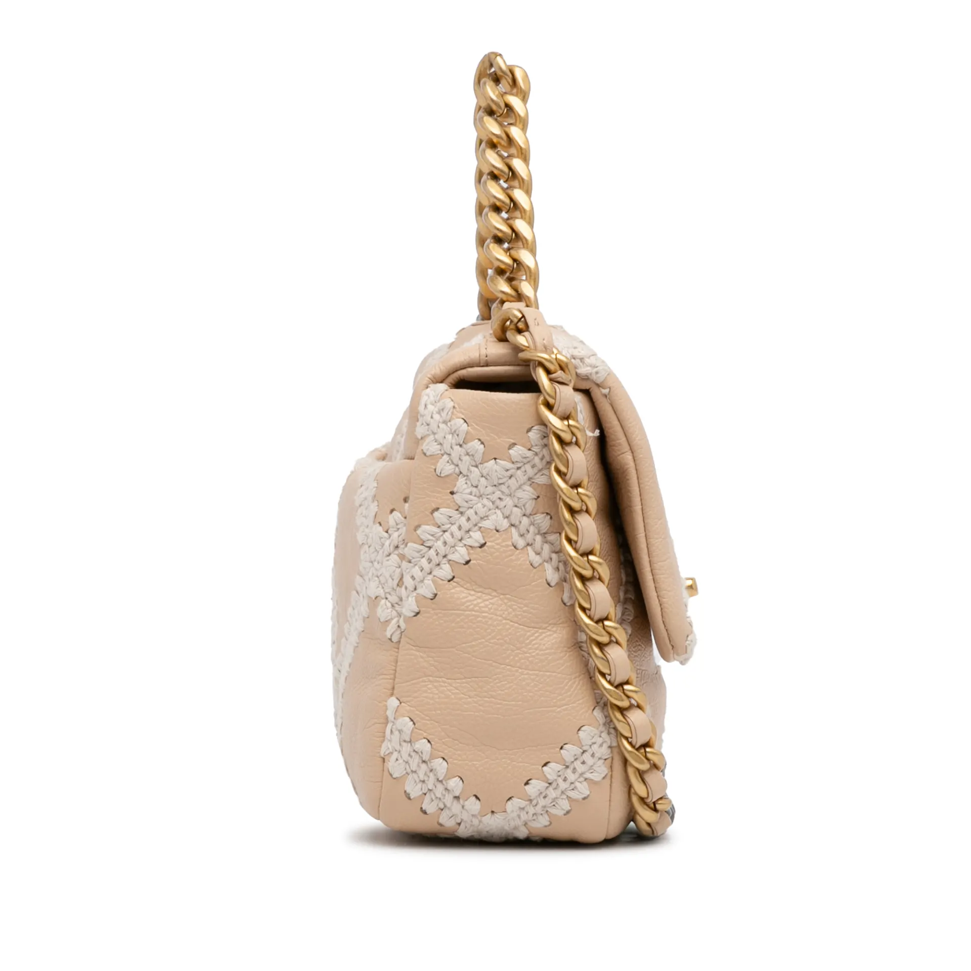Chanel Medium Crochet And Calfskin 19 Flap Bag