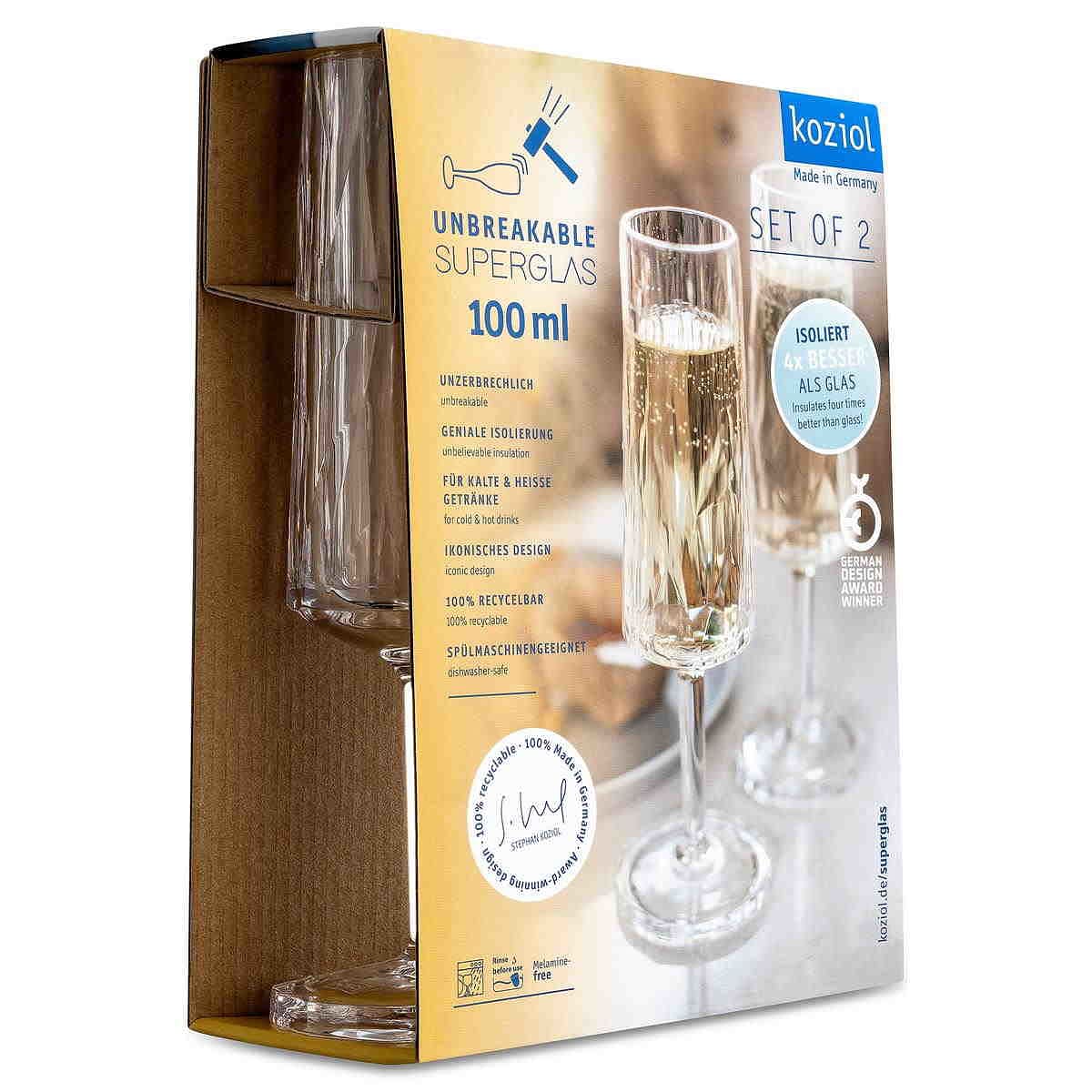 Club No. 14 Champagneglas Plast 100 Ml Crystal Clear 2-pack