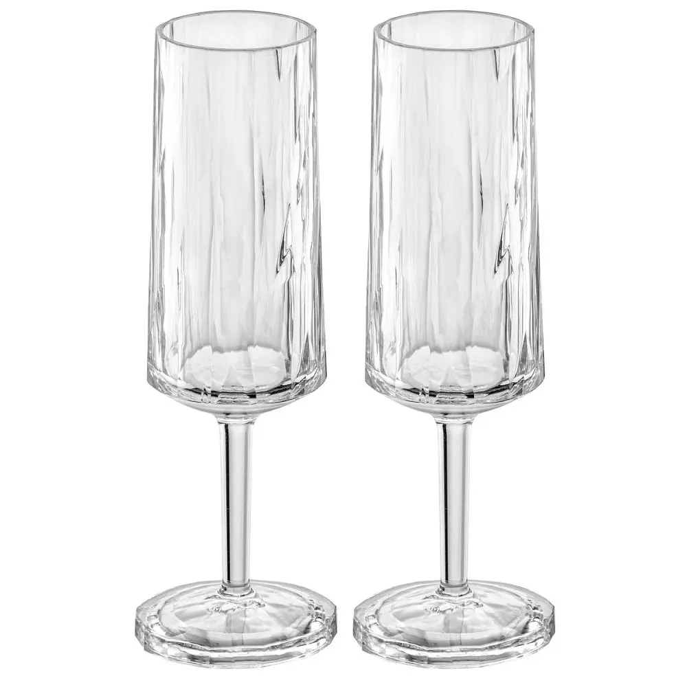 Club No. 14 Champagneglas Plast 100 Ml Crystal Clear 2-pack