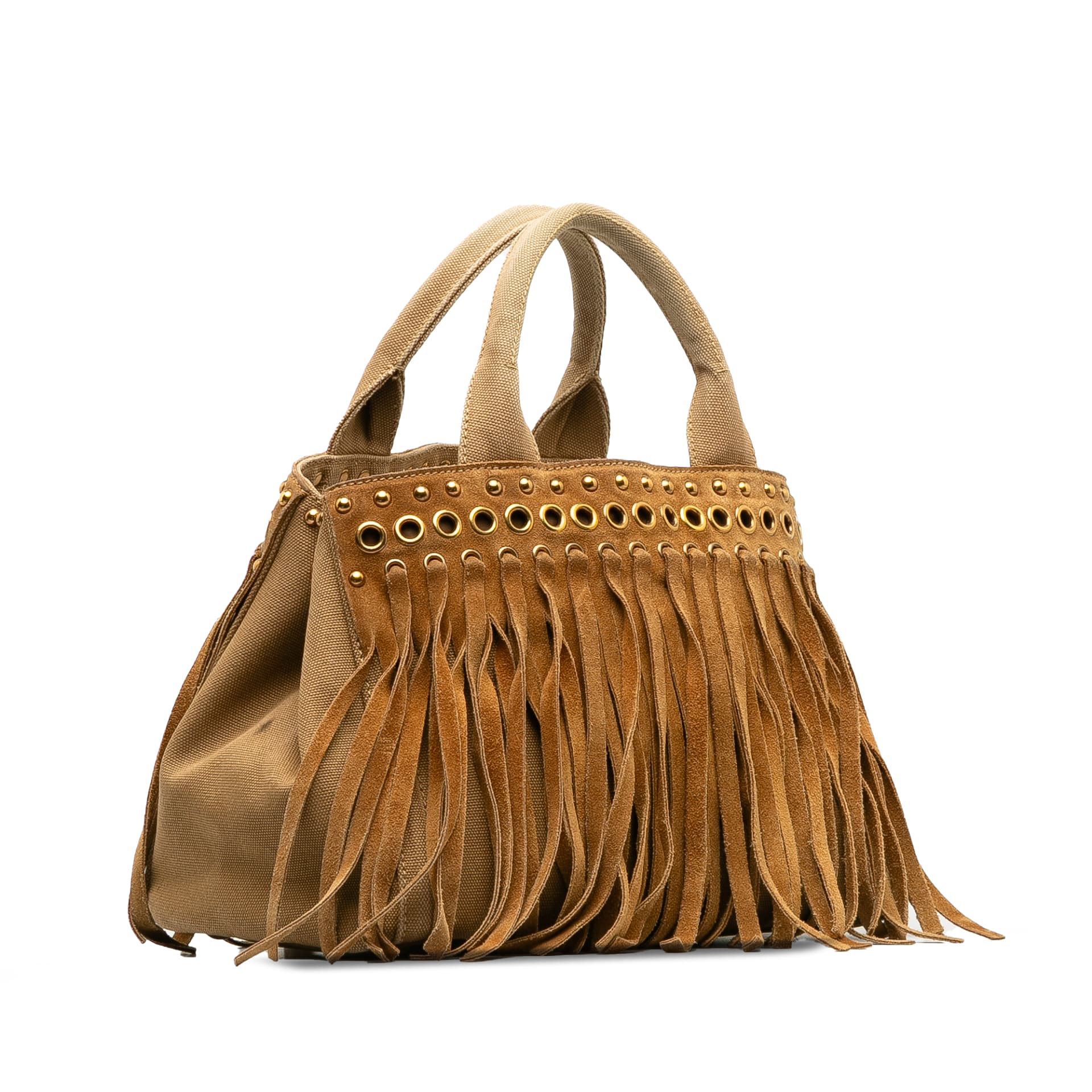 Prada Fringed Canapa Handbag